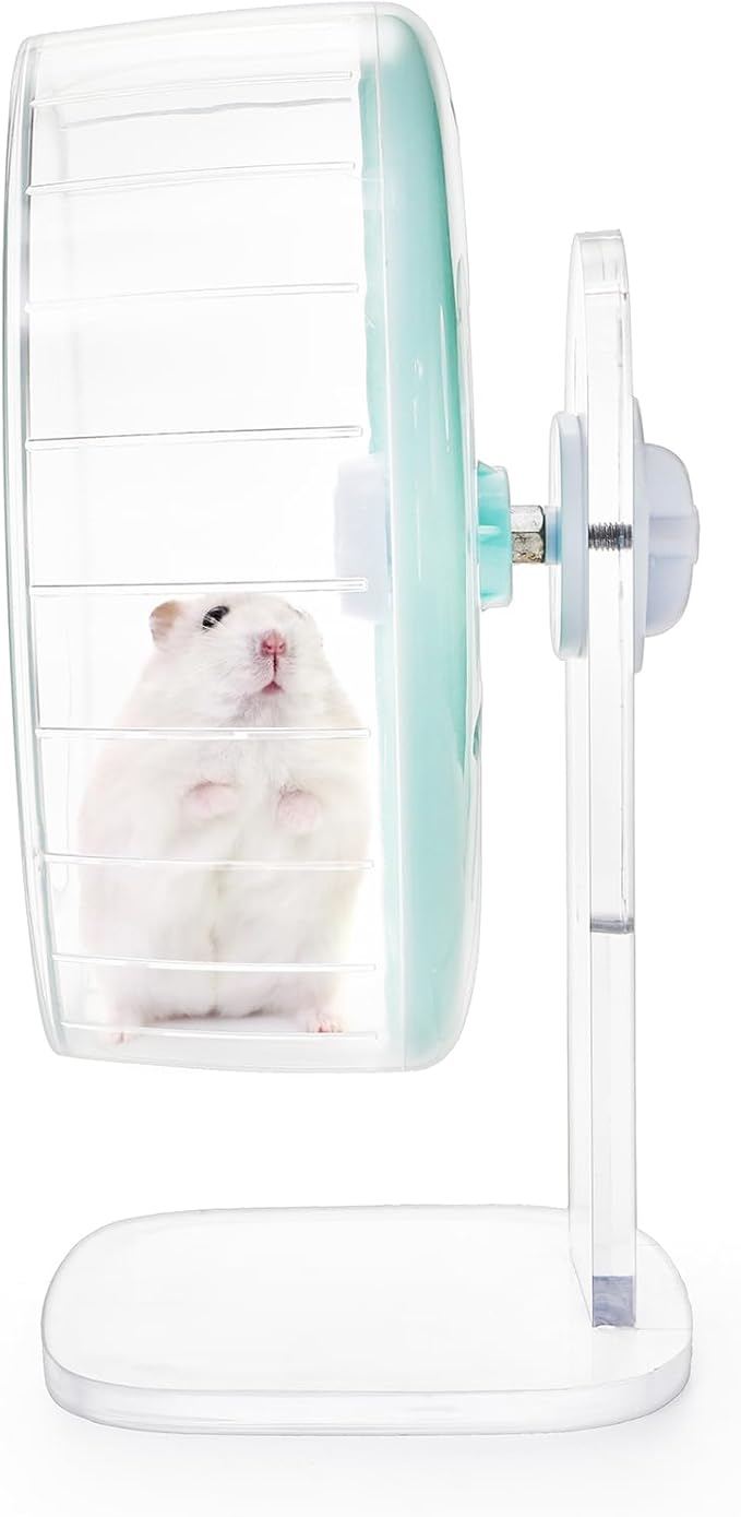Foraineam Hamster Wheel Silent Hamster Exercise Wheels, 7.5 Inch Quiet Spinner Hamster Running Wheels with Adjustable Stand for Hamsters Gerbils Mice Or Other Small Animals