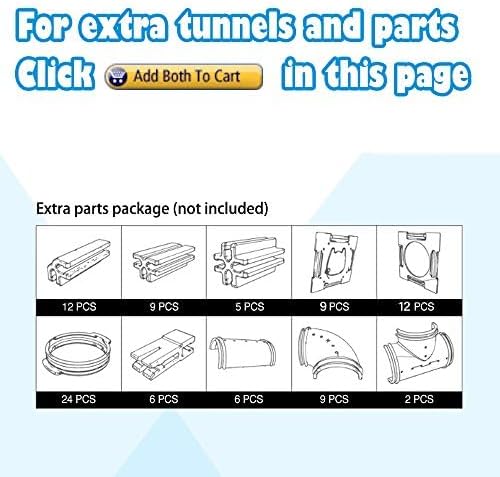 Large Hamster Cage & Habitat DIY 20''x12''x15'', with Tunnels Tubes Toys, for Gerbil Mouse Mice, Pink