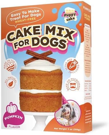 Puppy Cake Pumpkin Cake Mix and Frosting (Wheat-free) for Dogs-9 oz
