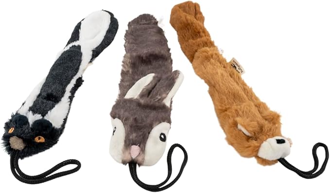 SwiftPaws Critter Pack - For Dogs - Soft Fabric Animal Flags - Stuffing + Noise Free - Durable Construction - Provides Exercise and Stimulation - For Use with SwiftPaws Lure Course or Flirt Pole - 14”