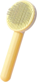 Pet Grooming Comb Steel pin Comb Golden Retriever Teddy pet Supplies pin Comb Dog cat Hair Brush(Candy Comb-Yellow)