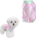 Dog Cat Summer Tank Top T-Shirt - Breathable Cool Ice Silk Sun Protection Pet Tank Top with Bear Print, Soft Stretch Puppy Clothes for Small and Medium Dogs and Cats