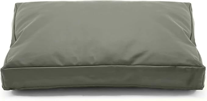 Dog Bed Cover,Waterproof Tough Plastic DIY Pet Bed Cover,Non Stick Hair Easy to Clean Rectangular Fillable Dog Bed Covers with Zipper(Greyish Green,36" L x 27" W x 4" Th,Cover Only)