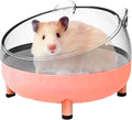 Meow&Woof Hamster Sand Bath Container, Large Sandbox Toilet Gerbil Batheoom, Tiny Chinchilla Dust Bathtub Sand Bath Box for Hamster Cage Accessories 6.5 Inch-Pink