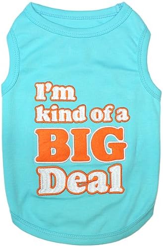 Parisian Pet Dog Shirt – 100% Cotton Shirts for Large Dogs – Sleeveless Big Deal Pet Vest – Lightweight and Breathable Dogs Apparel – Cute Summer Dog Clothes - Stretchy T Shirts for Pets