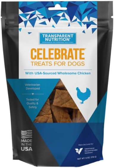 Celebrate Jerky Treats Chicken – Veterinarian Developed Chicken Jerky Dog Treats, Minimal Ingredients, High Protein