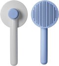 Pet Grooming Comb Steel pin Comb Golden Retriever Teddy pet Supplies pin Comb Dog cat Hair Brush(Candy Comb-Blue)
