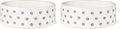 Fringe Studio Speckled Block Bone Small Wax Resist Ceramic Pet Bowl (5" Diameter x 1.75" H, 12 fl.oz.), PetShop Collection (473501) (Pack of 2)