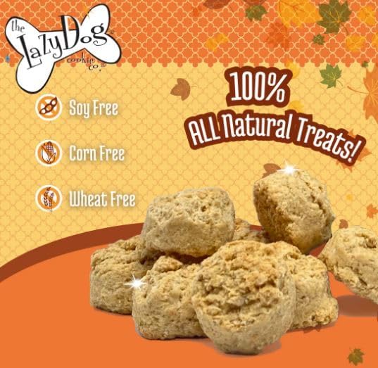 The Lazy Dog Cookie Co. Soft Dog Treats, Mutt Mallows Pumpkin Spice Latte, for Small, Medium and Large Dogs, Wheat-Free, Baked in The USA, 5 oz. (Pack of 2) Pumpkin Spice
