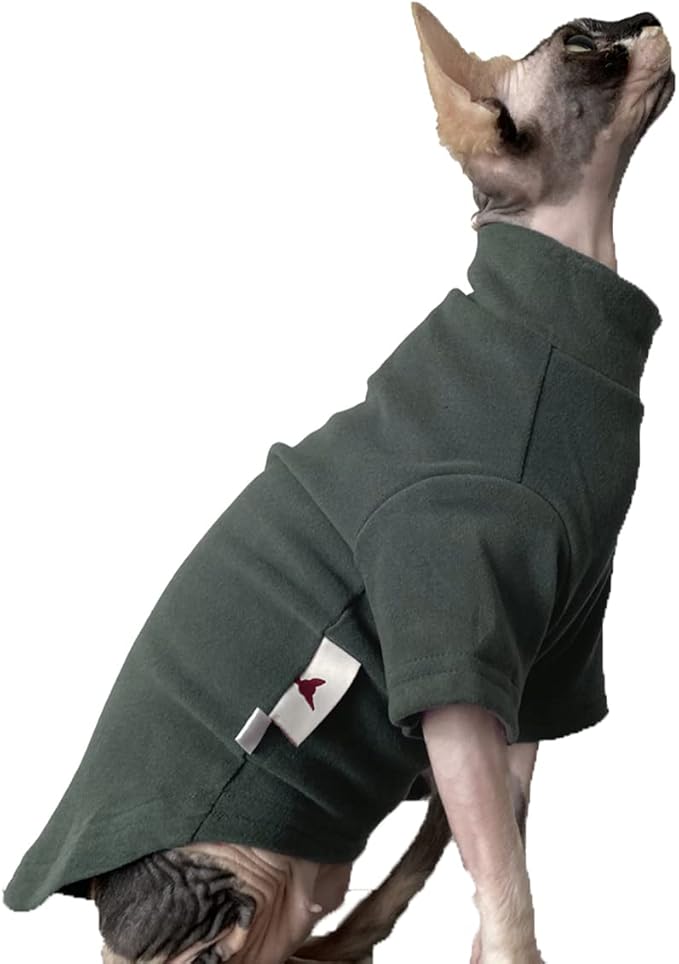 DUOMASUMI Sphynx Cat Clothes Self-Heating Warm Thermal Underwear Hairless Cat Clothes for Sphynx, Devin, Konnis Cat (XL)