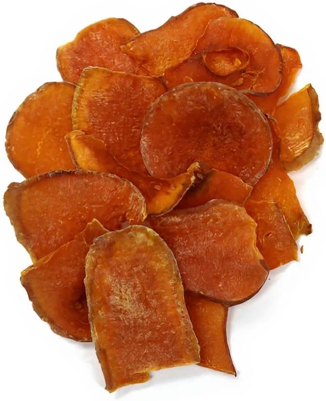 Ellabby Pumpkin Dog Treats – 100% Natural Dehydrated Pumpkin Chews for Dogs, Grain-Free, Low Calorie, High Fiber, Digestive Support, Crunchy Slices (6 oz)