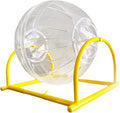 Hamster Exercise Ball Silent Hamster Wheel Small Animals Transparent Ball for Dwar Rat Relieves Boredom and Increases Activity (6inch with Stand, Clear)