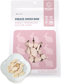 Freeze-Dried Rabbit Tenderloin Treat for Small Dog & Cat, Health Natural Single Ingredient Cats Dogs Dry Food, Whole Cut Pet Raw Treats for Sensitive Stomachs Care (2.5 oz)