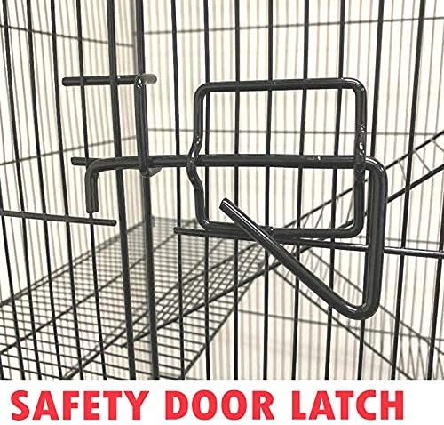 3-Story Rats Mice Mouse Hamster Gerbil Animal Critter House Habitat Cage Narrow 3/8 Inch Wire Body Safety Door Prevent Escape and Stuck with 3-Inch Deep Tray