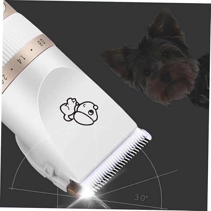 Sosoport Pet Hair Clipper Dog Grooming Tool Safe Head Design Noiseless for Dogs Cats Rabbits Set