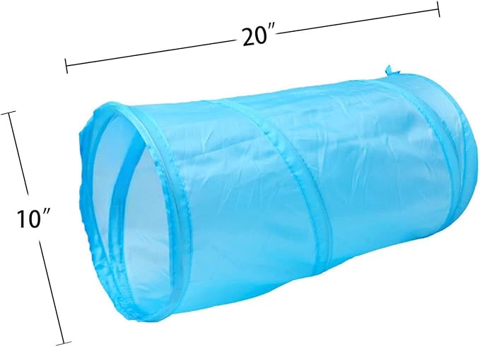 iCAGY Foldable Spiral Cat Tunnel - Indoor Toy for Small Cats, Kittens, and Rabbits - Tube for Interactive Play and Outdoor Fun - Pet Activity Toy 20" Family Pack 8 Pcs
