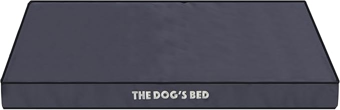 The Dog’s Bed Orthopedic Standard Foam Dog Bed Mattress, Oxford Fabric, Grey with Black Trim, XL