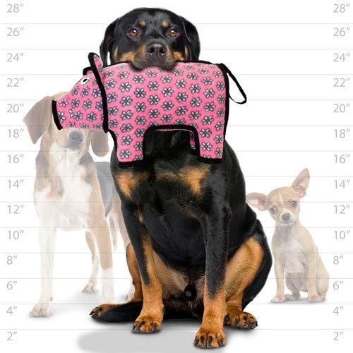 TUFFY - World's Tuffest Soft Dog Toy -Barnyard- Multiple Layers. Made Durable, Strong & Tough. Interactive Play (Tug, Toss & Fetch). Machine Washable & Floats. (Pig, Large 2 Pack)