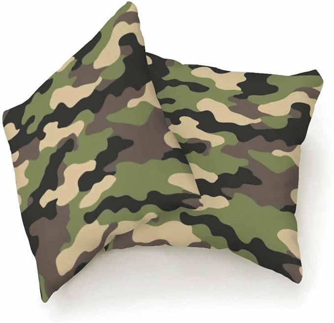 Pillow Cases Fashion Black Brown Green Camo Seamless Pattern Pack of 2,Decorative Throw Pillow Covers for Couch Bedroom Living for Girl Boy 18X18 Inch