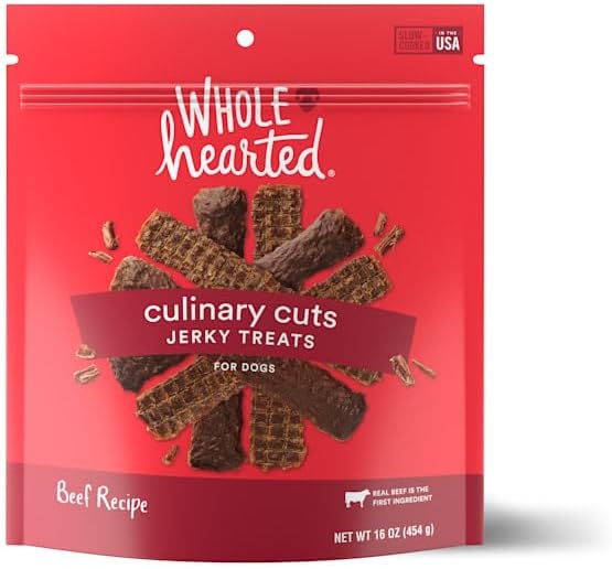 WholeHearted Culinary Cuts Beef Recipe Jerky Dog Treats 16 oz.