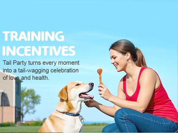TailParty Turkey Tendons for Dogs with Fish Oil & Taurine: All Natural Dental Chews & Training Treats for Large Dogs, Long Lasting Snack for Health-Conscious Pet Owners(Bone, 4 oz)