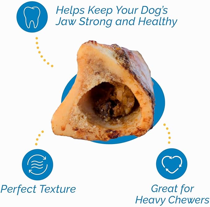 123 Treats Marrow Bones for Dogs - 100% Natural Long Lasting for Aggressive Chewers, Easily Digestible Bone Marrow Dog Treats for Healthy Snacking | (5-6 inches, 6 Count)