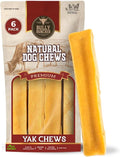 Bully Bunches Large Authentic Yak Cheese Himalayan Chews for Large Dogs & Heavy Chewers - All Natural Dog Treat Dental Chews, Made with Real Yak Milk - Lactose & Rawhide Free (6 Pk)