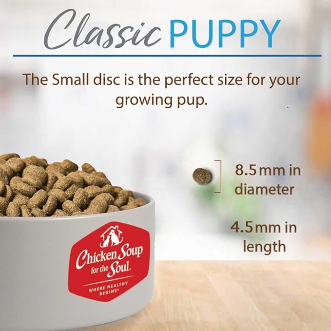 Chicken Soup for the Soul All Natural Premium Dry Puppy Food, Real Meat First Ingredient, No By-Products, Supports Brain Development & Strong Bones & Teeth, Chicken, Turkey & Brown Rice, 4.5lb