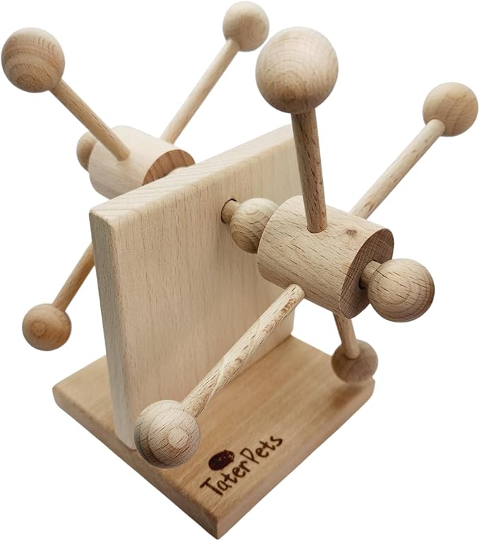 Enrichment Toy Turning Hanging for Guinea Pigs, Rabbits, Birds, Rats and Other Small Pets! Load with Veggies and Fruit (Two-Turntable Toy)