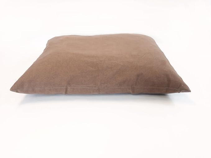 MicroCushion Waterproof Memory Foam Dog Bed with Removable Zippered Canvas Cover, High Density Foam & Poly Fiber Pillow for Small, Medium & Large Dogs (Denim Brown, M, Medium, Med, 36x29)