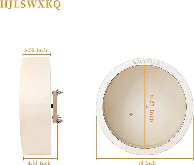 10inch Wall-Mount Silent Hamster Wheel, Wooden Small Animal Exercise Wheel with Removable & Washable Track for Gerbil, Mouse, Syrian Hamster(10in)