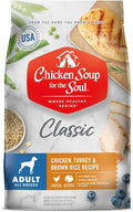 Chicken Soup for the Soul All Natural Premium Adult Dry Dog Food, Real Meat First Ingredient, No By-Products, Supports Gut & Immune Health, Chicken, Turkey & Brown Rice, 4.5lb