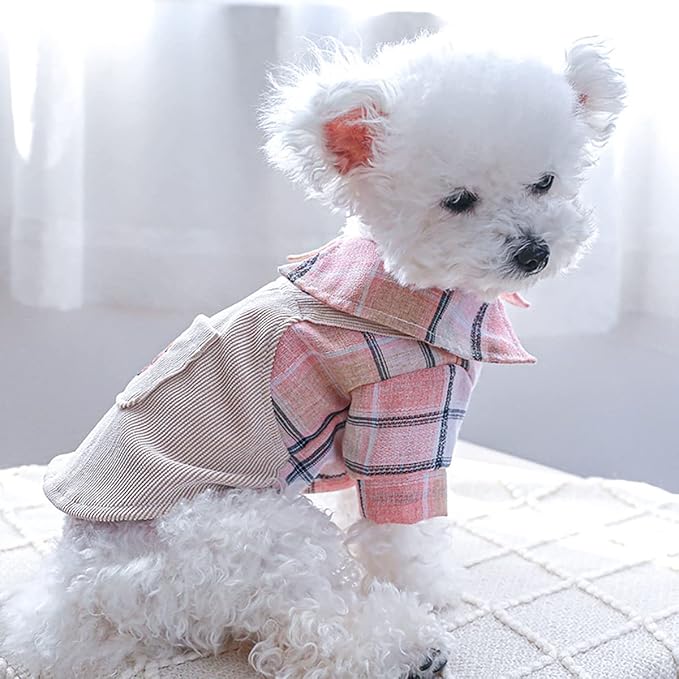 Dog Dresses for Small Dogs Girl Summer Puppy Cute Clothes Outfit Apparel Female Suspender Skirt Pup Yorkie Clothing Breathable Pet Dress for French Dogs Chihuahua