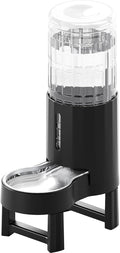 CZPET Elevated Dog Water Bowl Dispenser for Large Dogs,2.5 Gallon Tall Raised Pet Waterer Stand,Relieve Neck Pressure,Large Capacity and Drinking Area Noise-Free for Pets (9.5L+Stand,Black)