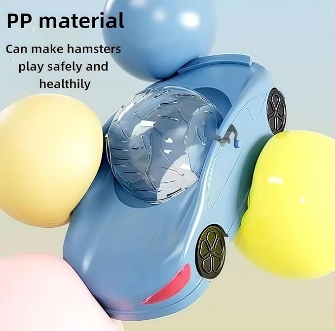 Hamster Car,Hamster Wheel, Running Ball 2025 New,Exercise Bikes for Ferrets and Animals (Blue)
