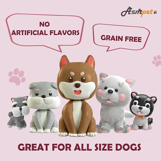 ASMPET Dog Cod Skin Treats, Duck Wrapped Cod Skin Sticks, Rawhide Free Dog Treats Chews Bones, Extra Large