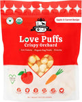 Lord Jameson Crispy Orchard Light & Crunchy Love Puffs - Apple & Carrot Dog Treats, Low-Calorie, Low-Sugar, Gluten & Preservative-Free, USDA Certified Organic - Made In USA 4 oz