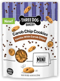 Three Dog Bakery Mini Carob Chip Cookies for Dogs, Crunchy Dog Treats with Real Ingredients, 8 oz