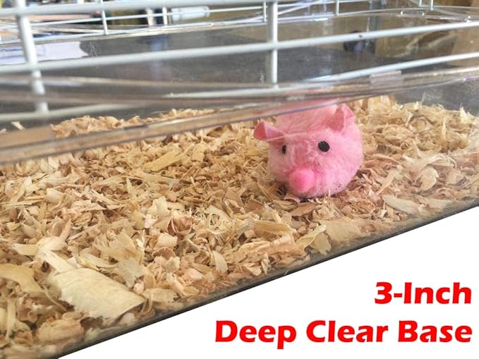 Acrylic Clear Expansible and Customizable 3-Solid Floor Levels Habitat Hamster Rodent Gerbil Mouse Mice Cage