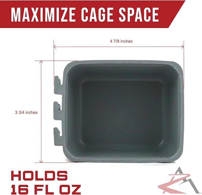 The ROP Shop 36-Pack - 16oz Gray Cage Cups for Feed & Water for Poultry Ducks, Birds, Hamsters