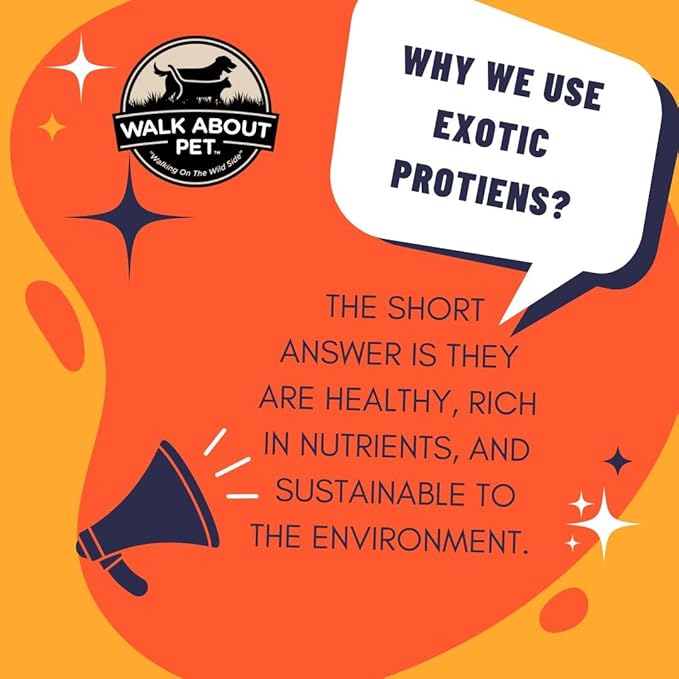 Walk About Pet, WA10003, Dog Jerky Treats, Grain-Free, Gluten-Free, Single Source Protein, Kangaroo Recipe, Resealable Pouch, 5.5 Ounces