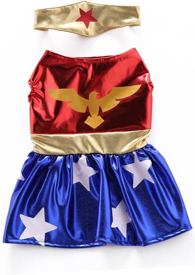 Puppy Cowboy Cheerleader Costume Halloween Christmas Funny Party Cosplay Clothes for Cat, Small Dog (Medium, Cheerleader)