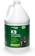 LIQUIDHEALTH 128 Oz K9 Vegetarian Liquid Glucosamine for All Dogs Canines - Chondroitin, MSM, Omega 3, Anti Oxidants Hyaluronic Acid – Joint Health, Dog Vitamins Hip Joint Juice, Joint Oil - 1 Gallon