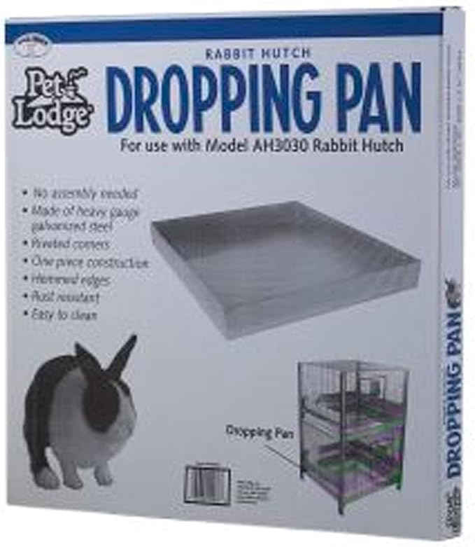 Pet Lodge® Steel Dropping Pan | Rabbit Tray Pan | Waste Bin | 36 X 30