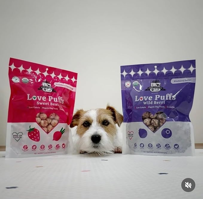 Lord Jameson Wild Berri and Sweet Beat Bundle – Low Calorie Dog Training Treats, Organic Crunchy Dog Treats, Gluten Free & Plant-Based, USDA Certified, Made in USA