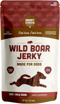 Smart Cookie 100% Wild Boar Jerky Dog Treats - Single Ingredient Hypoallergenic Training Treat Strips for Dogs and Puppies with Sensitive Stomachs - 100% Boar Meat, Grain Free, Made in USA - 3oz