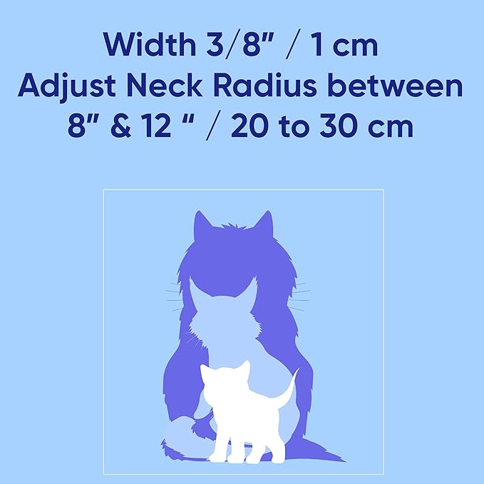 Pawtitas Reflective Blue Cat Collar with Safety Buckle and Removable Bell for Kitten and Cats
