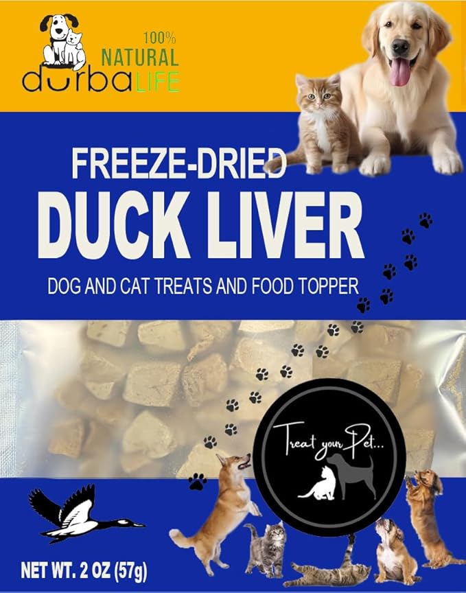 Freeze Dried PickyPet Duck Liver Bites for Dogs & Cats | Grain-Free, Raw Protein-Packed Advanced Training Treats, Great Food Topper, Ideal for Picky Eaters & Pets with Allergies (2.0 oz, Duck Liver)