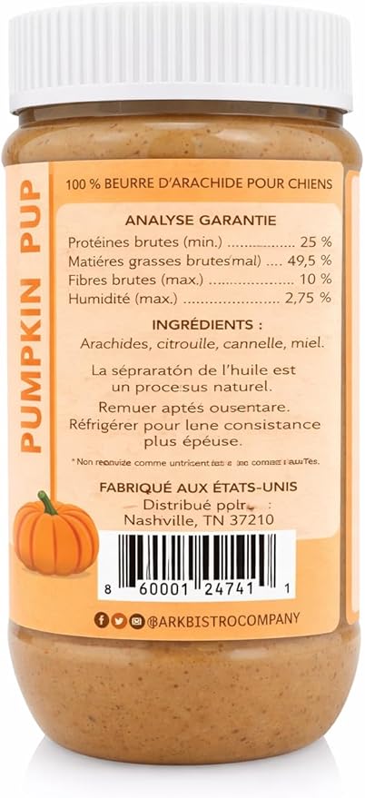 Pumpkin Pup Buddy BUDDER, 100% Natural Dog Peanut Butter, Healthy Peanut Butter Dog Treats, Made in USA, (17oz Jars)