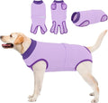 Queenmore Dog Surgical Recovery Suit Onesie, Recovery Suit for Dogs Cats After Surgery, Anti Licking Pet Female Post-Operative Spayed Neutered Shirt, Substitute E-Collar & Cone, Purple,3XL